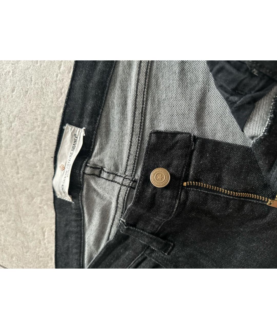 GOLDEN GOOSE DELUXE BRAND Черные хлопковые джинсы слим, фото 4