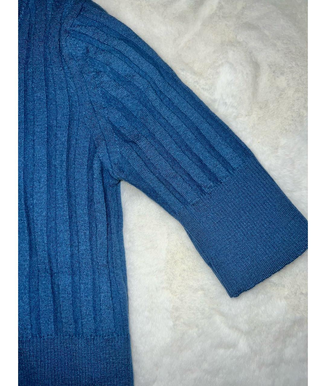 DOLCE&GABBANA Синий шерстяной джемпер / свитер, фото 5