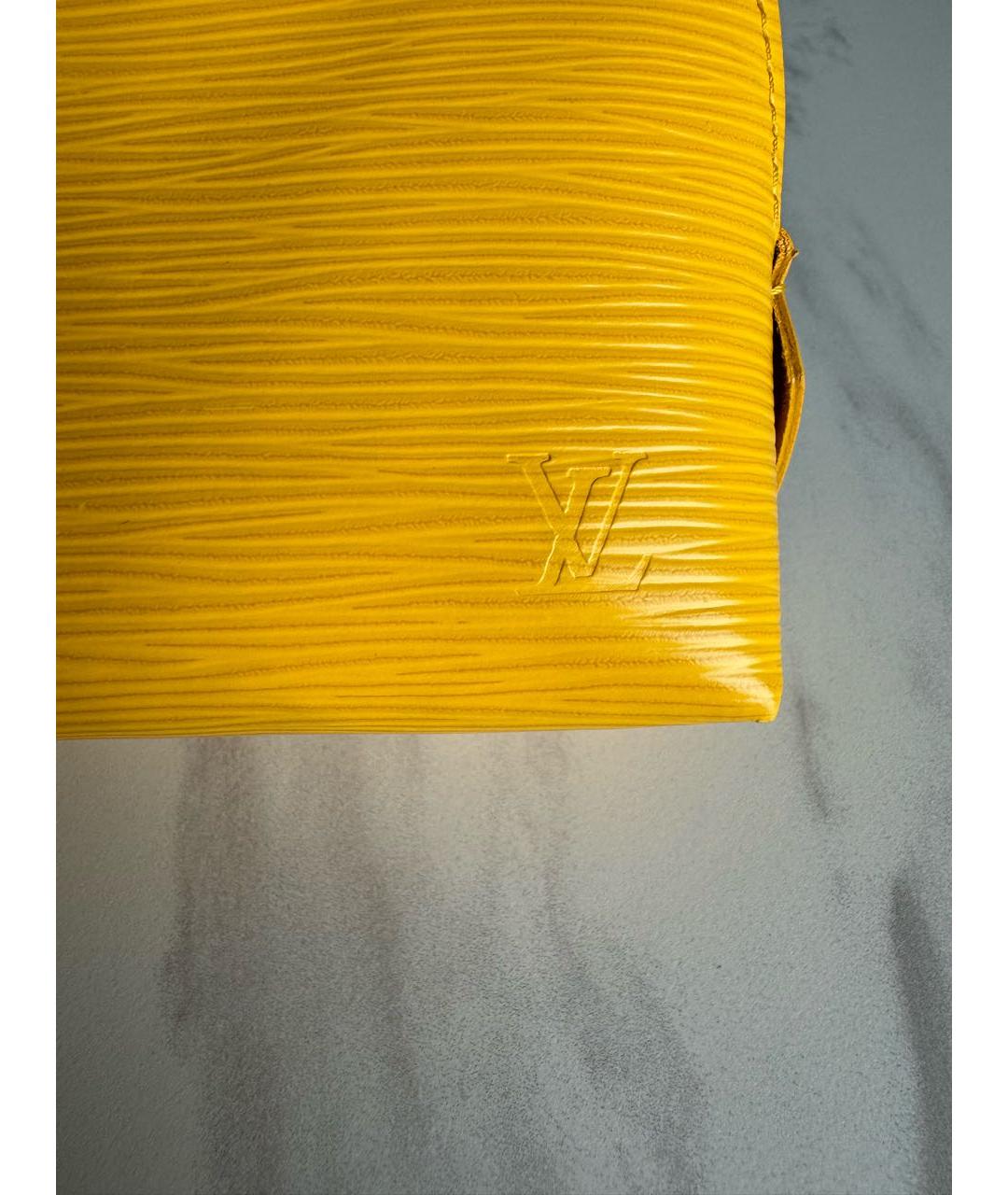 LOUIS VUITTON PRE-OWNED Желтая кожаная косметичка, фото 8