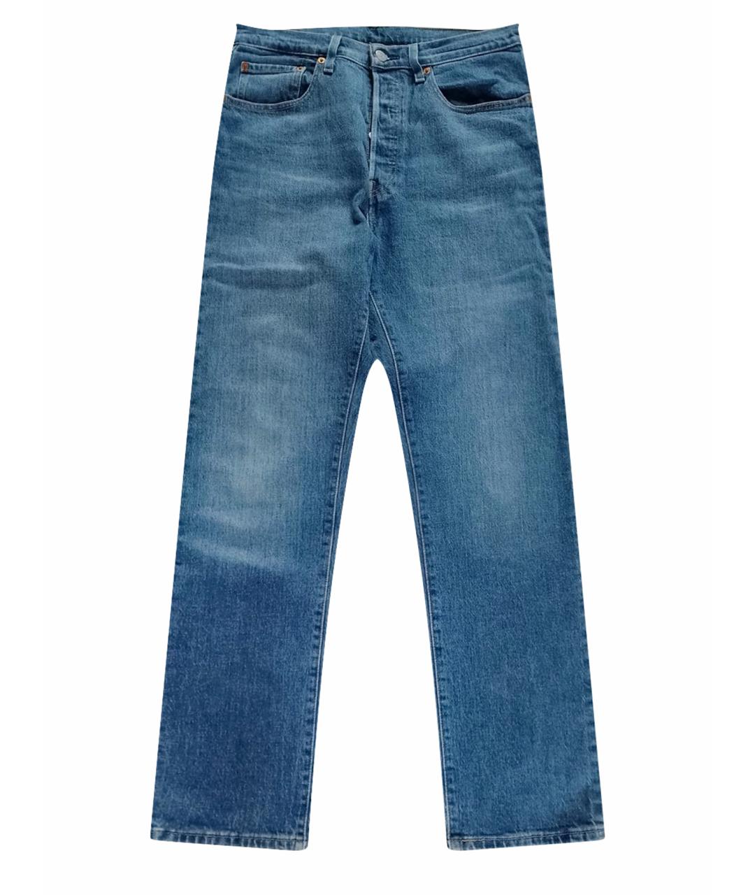 LEVI'S Синие хлопковые прямые джинсы, фото 1