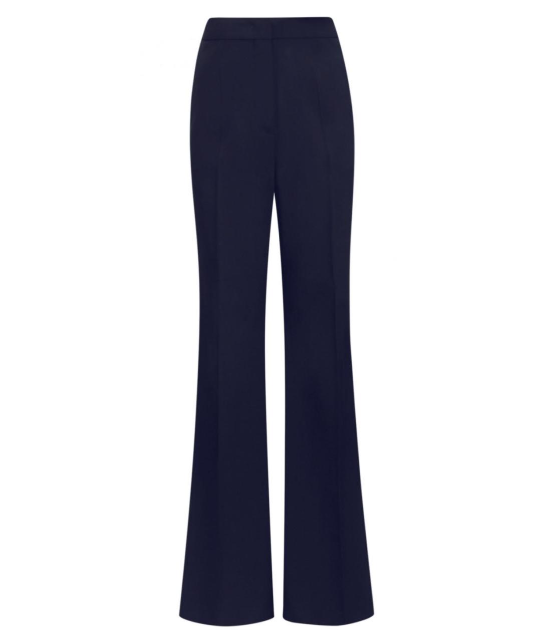 SPORTMAX Темно-синие шерстяные брюки широкие, фото 1