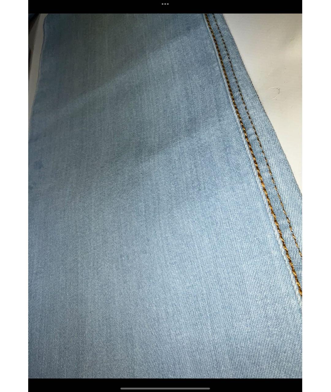 ERMANNO SCERVINO Голубые хлопко-эластановые джинсы клеш, фото 2
