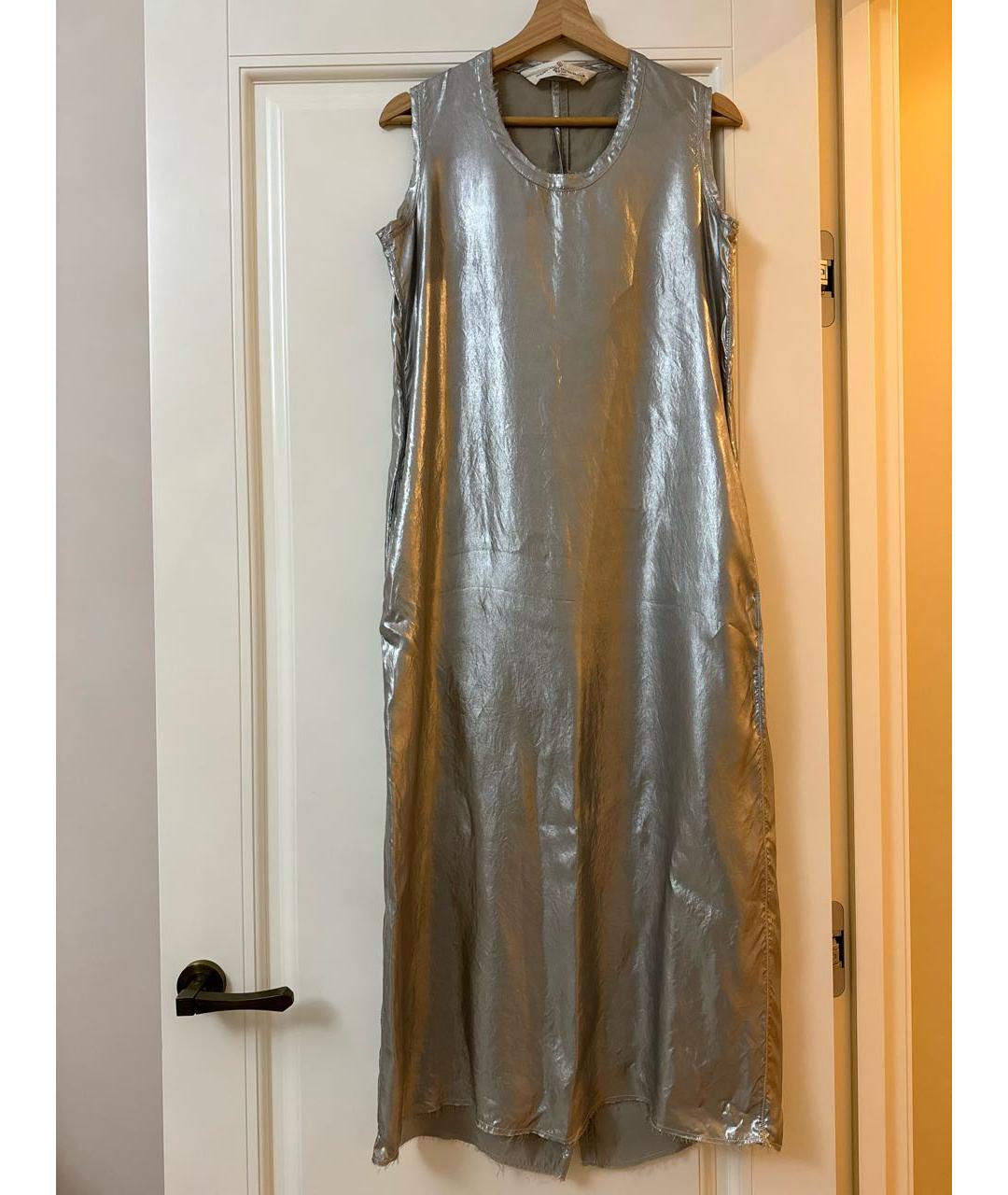 GOLDEN GOOSE DELUXE BRAND Серебряное синтетическое коктейльное платье, фото 5