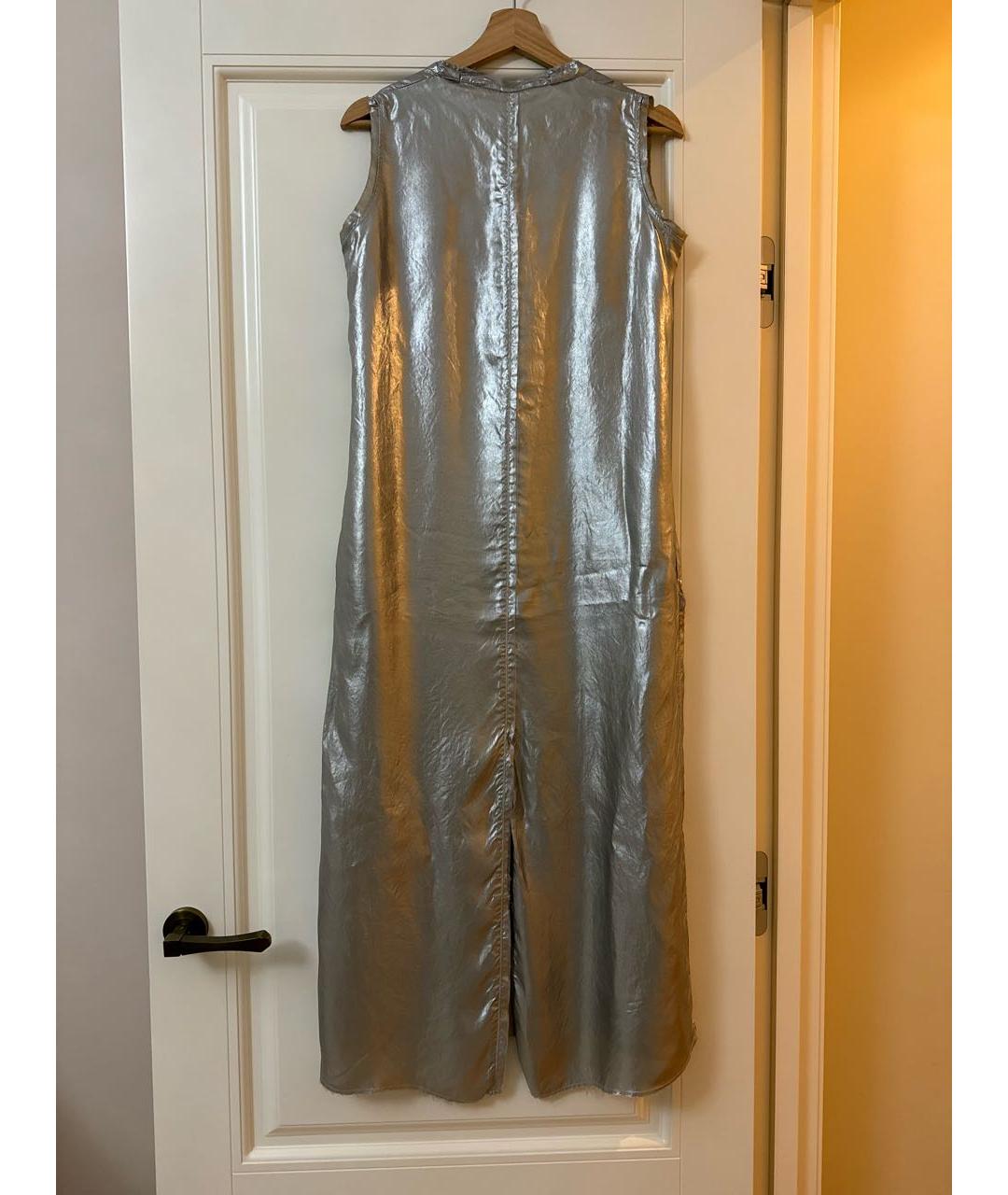 GOLDEN GOOSE DELUXE BRAND Серебряное синтетическое коктейльное платье, фото 2