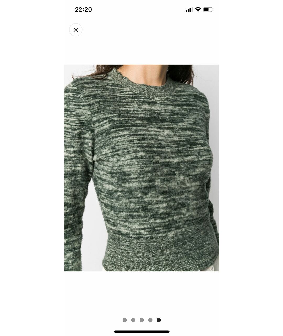 VICTORIA BECKHAM Зеленый хлопковый джемпер / свитер, фото 5