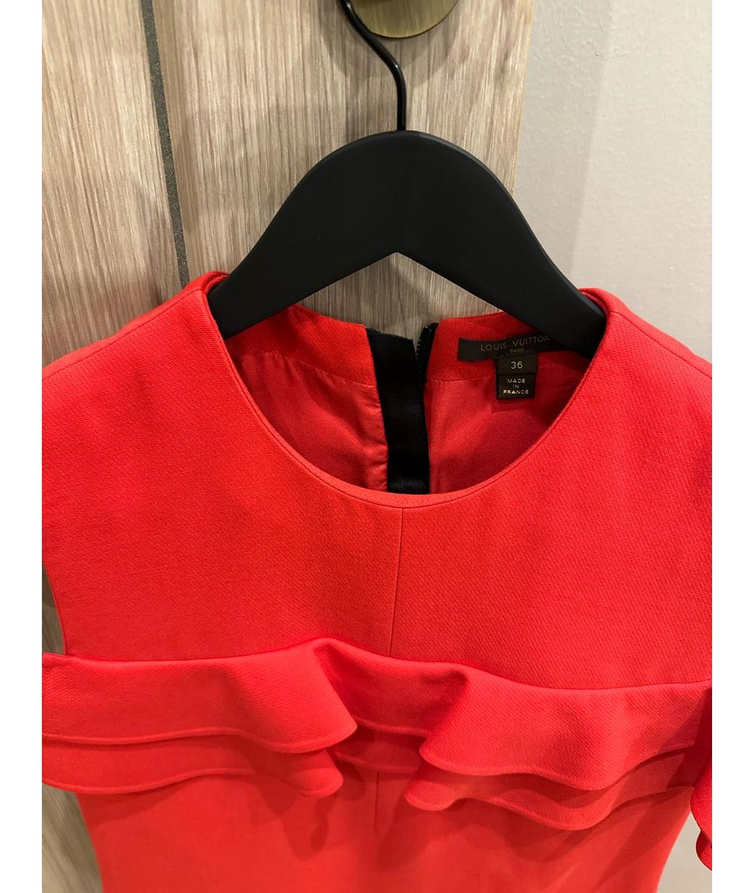 LOUIS VUITTON PRE-OWNED Красное шерстяное повседневное платье, фото 3