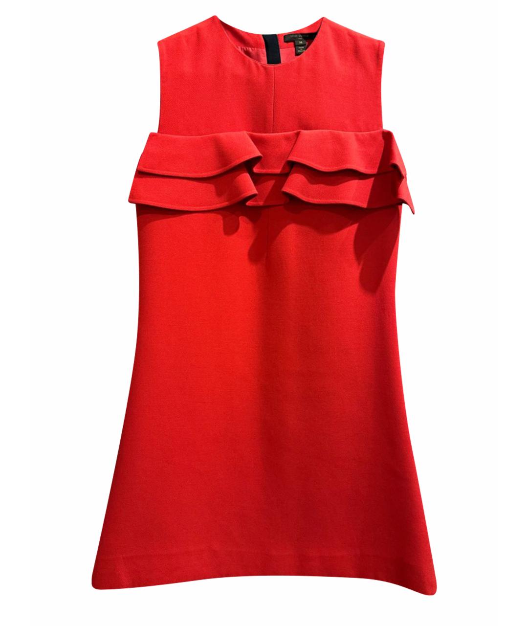 LOUIS VUITTON PRE-OWNED Красное шерстяное повседневное платье, фото 1