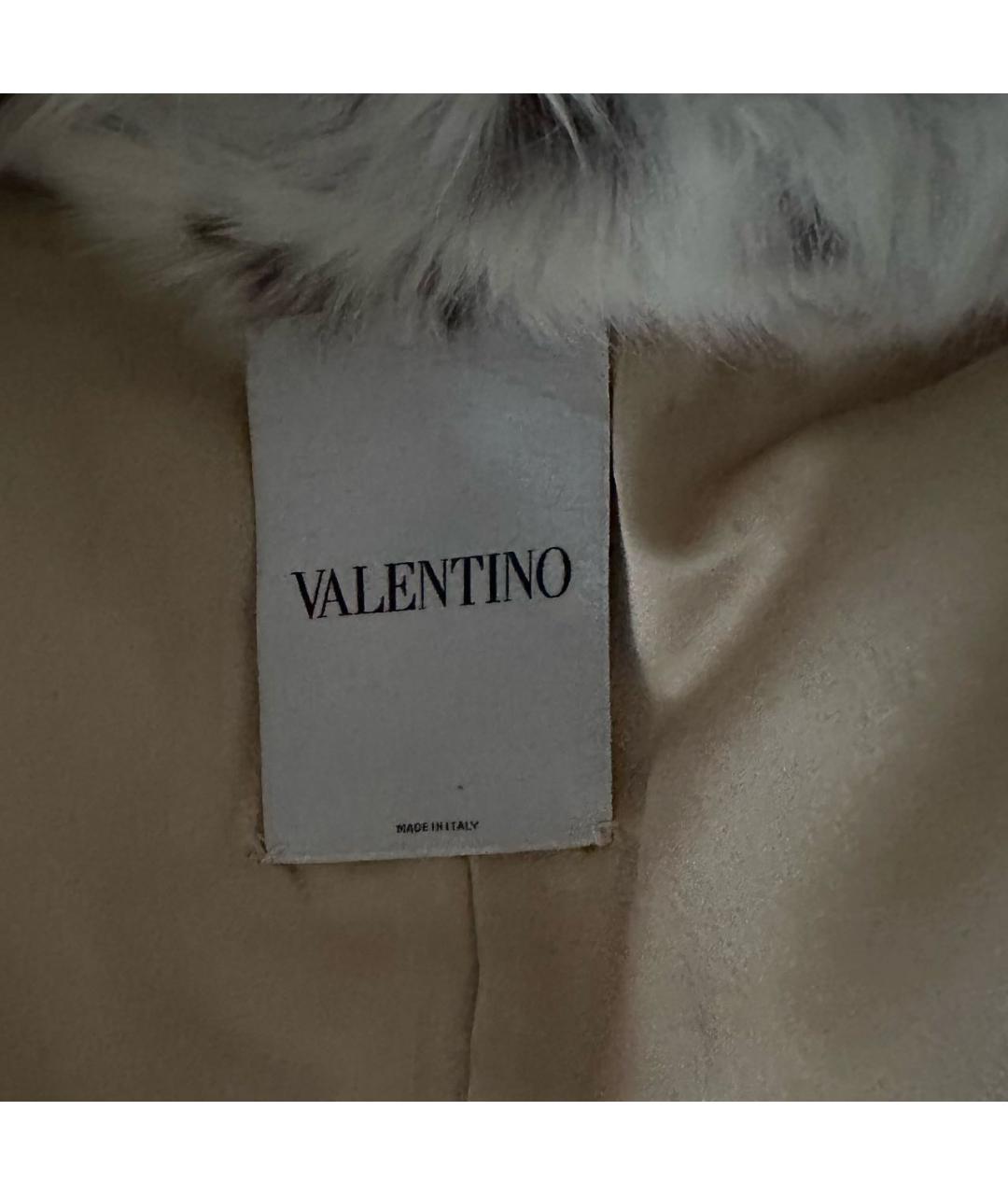 VALENTINO Белая меховая шуба, фото 3