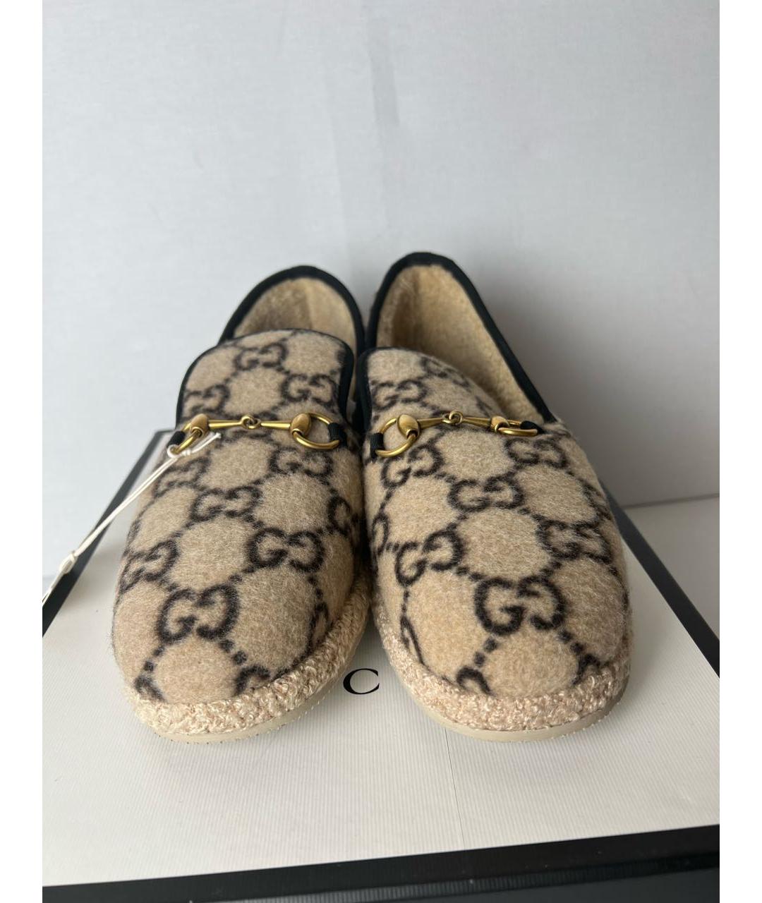 GUCCI Бежевые лоферы, фото 3