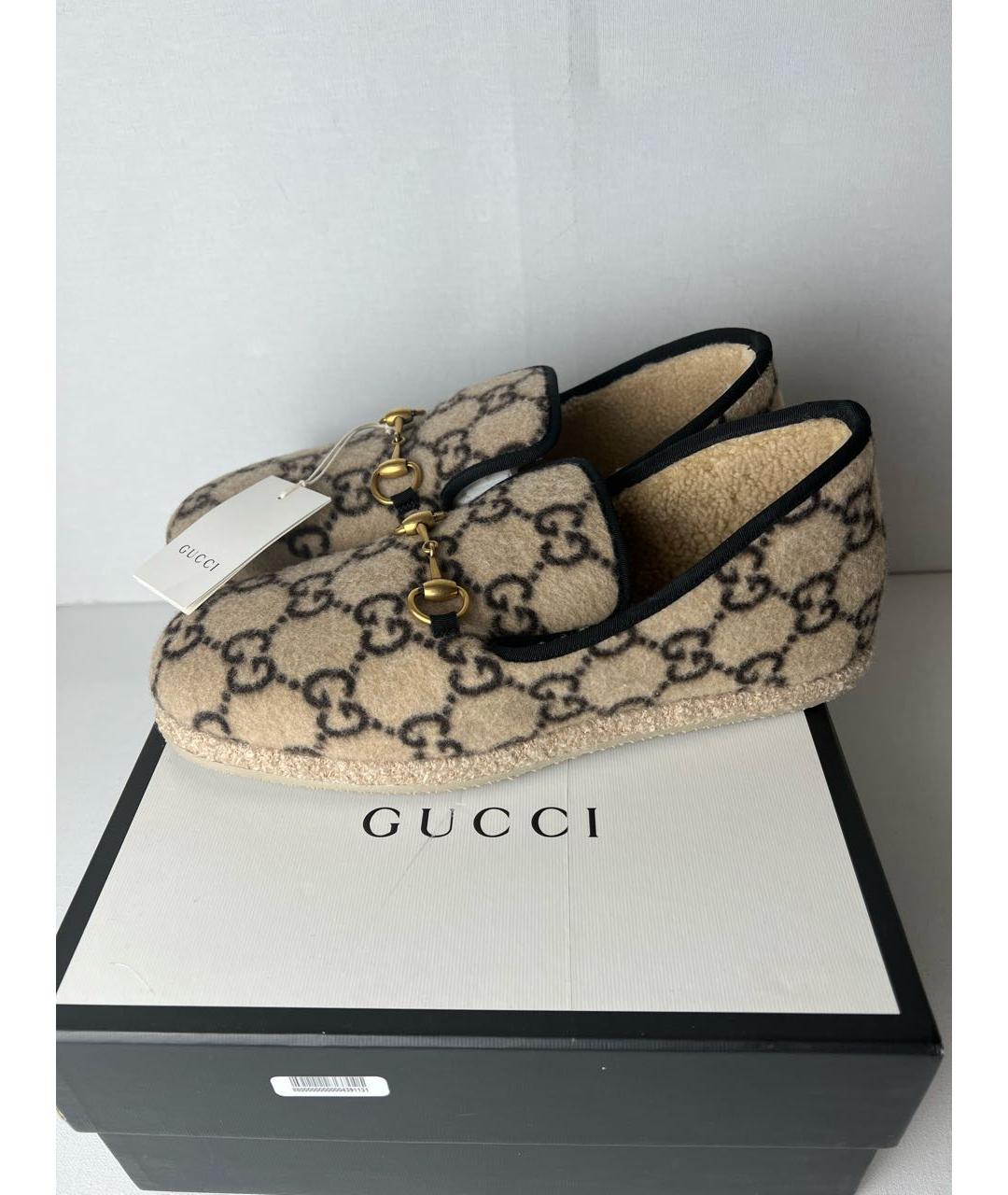 GUCCI Бежевые лоферы, фото 2