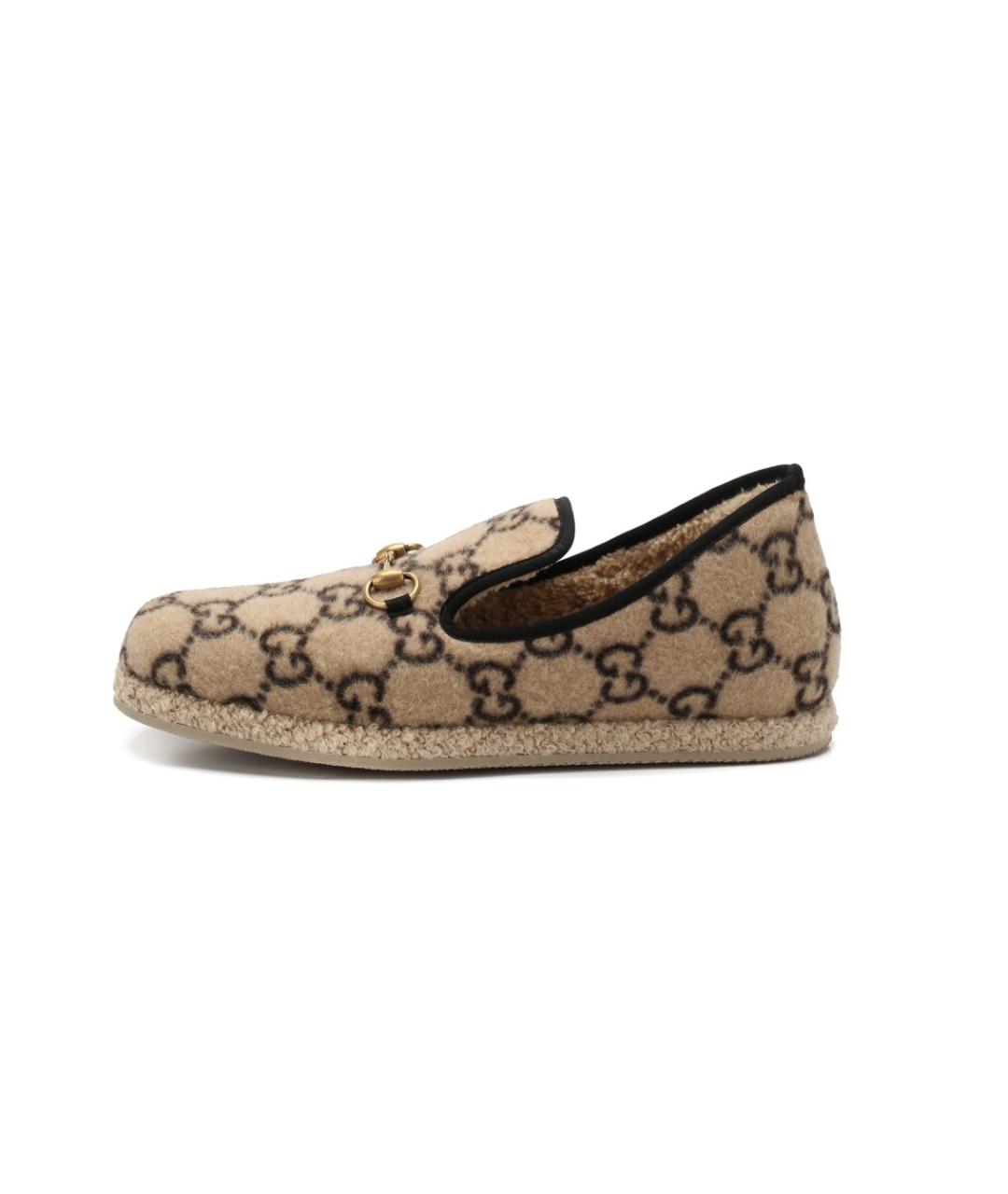 GUCCI Бежевые лоферы, фото 8