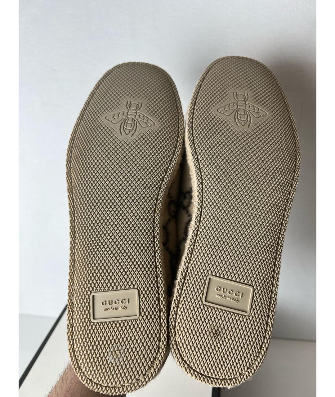 GUCCI Бежевые лоферы, фото 7