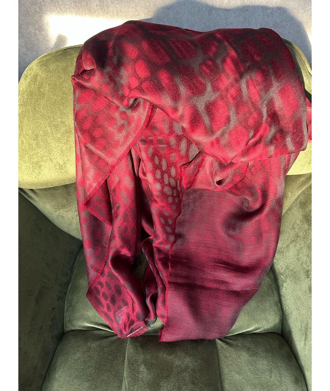 MAX MARA Фиолетовый шерстяной платок, фото 4