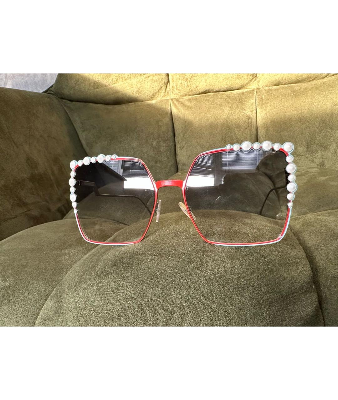 FENDI Мульти металлические солнцезащитные очки, фото 9