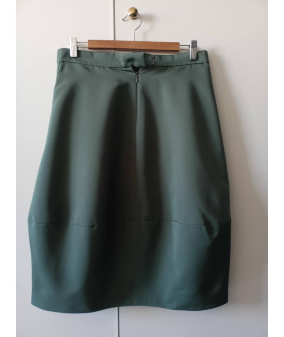 COS Зеленая полиэстеровая юбка миди, фото 2
