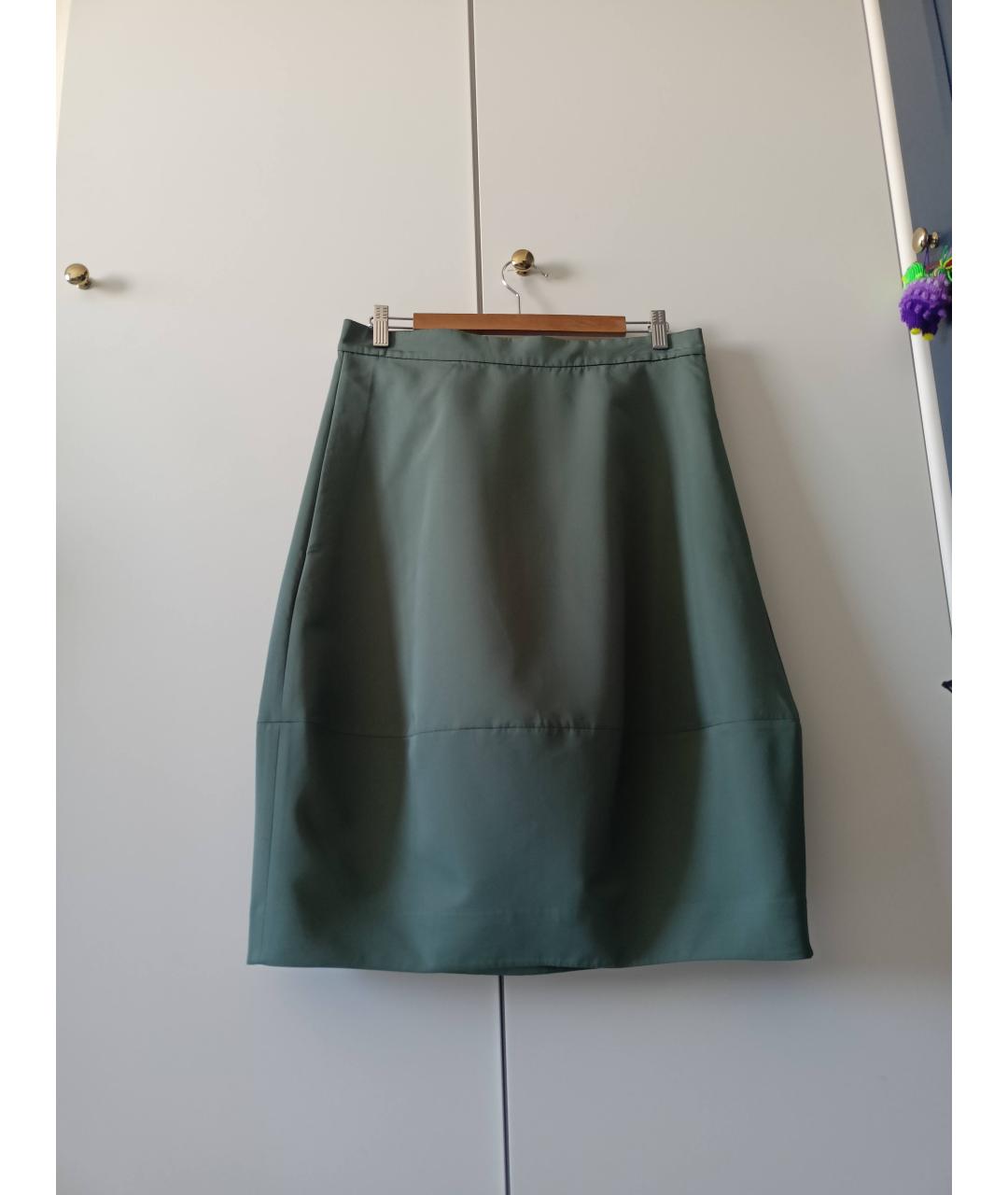 COS Зеленая полиэстеровая юбка миди, фото 7