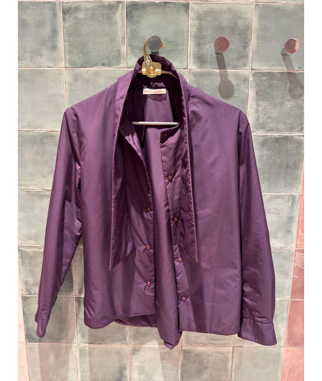 PRADA Фиолетовая полиэстеровая куртка, фото 8