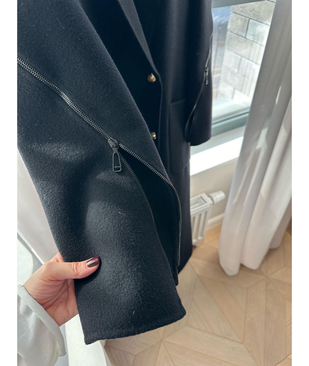 FENDI Черное шерстяное пальто, фото 7