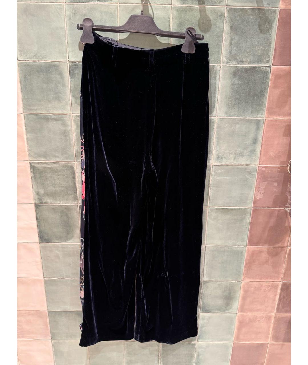 GIORGIO ARMANI Черные бархатные брюки широкие, фото 2