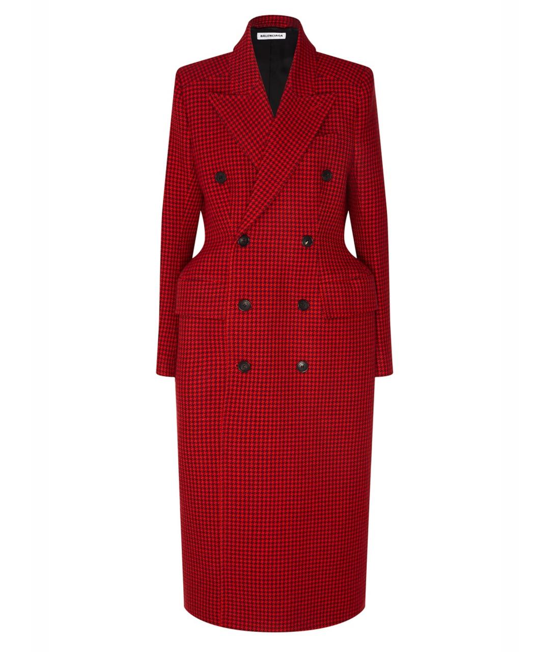 BALENCIAGA Красное шерстяное пальто, фото 1