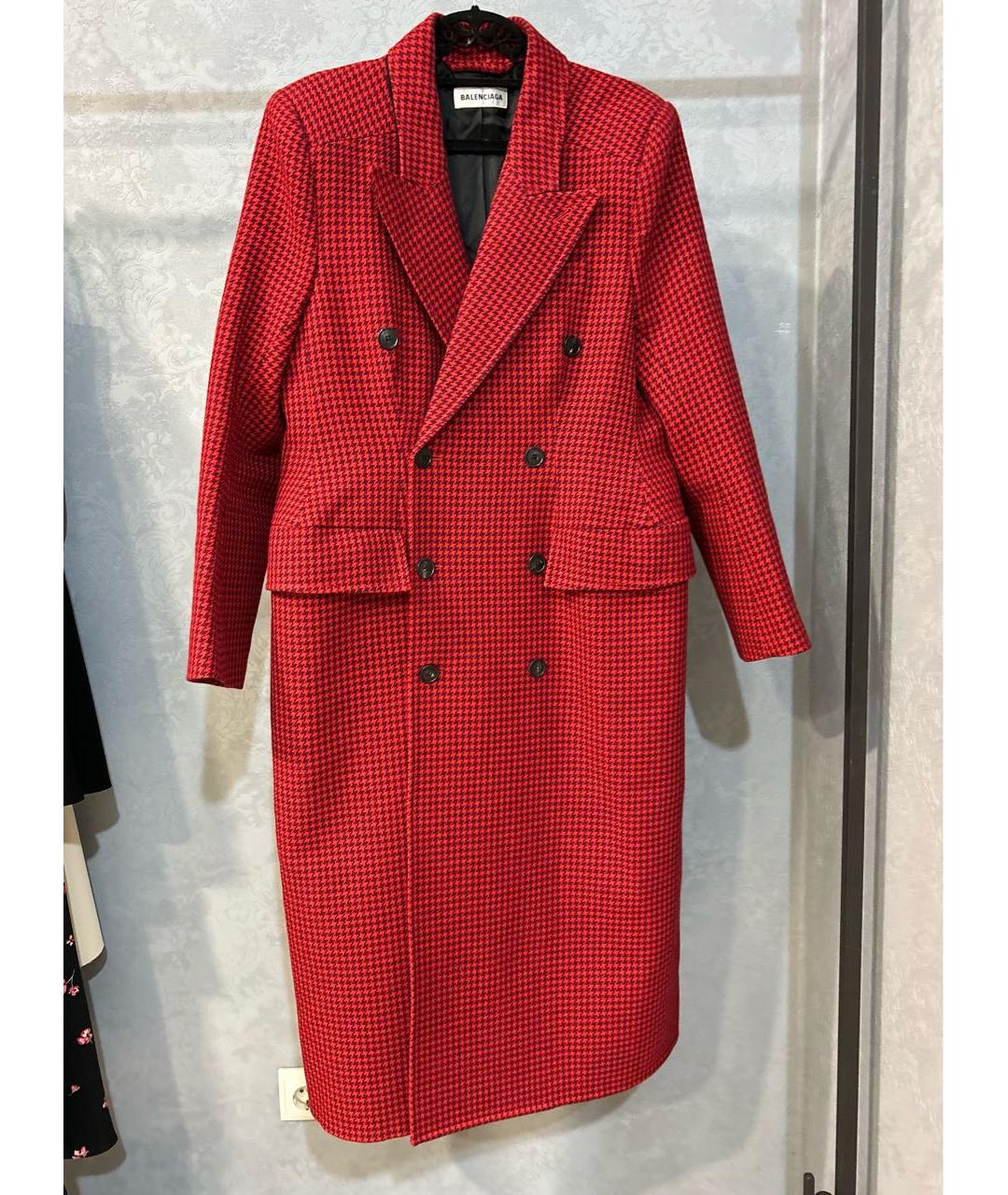 BALENCIAGA Красное шерстяное пальто, фото 9