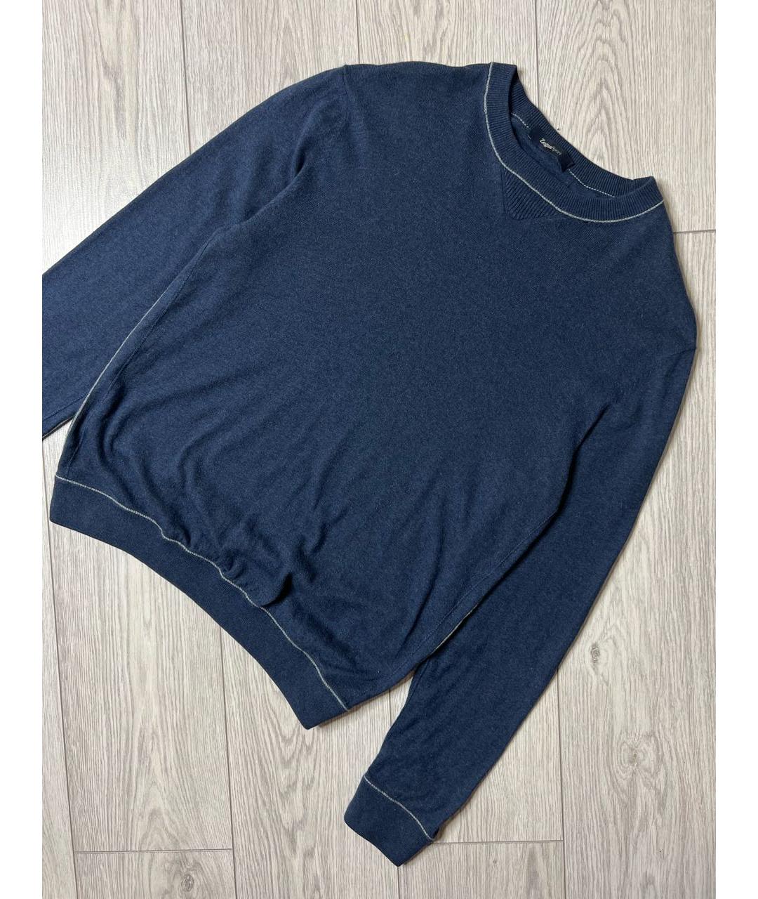 ZEGNA SPORT Темно-синий кашемировый джемпер / свитер, фото 2