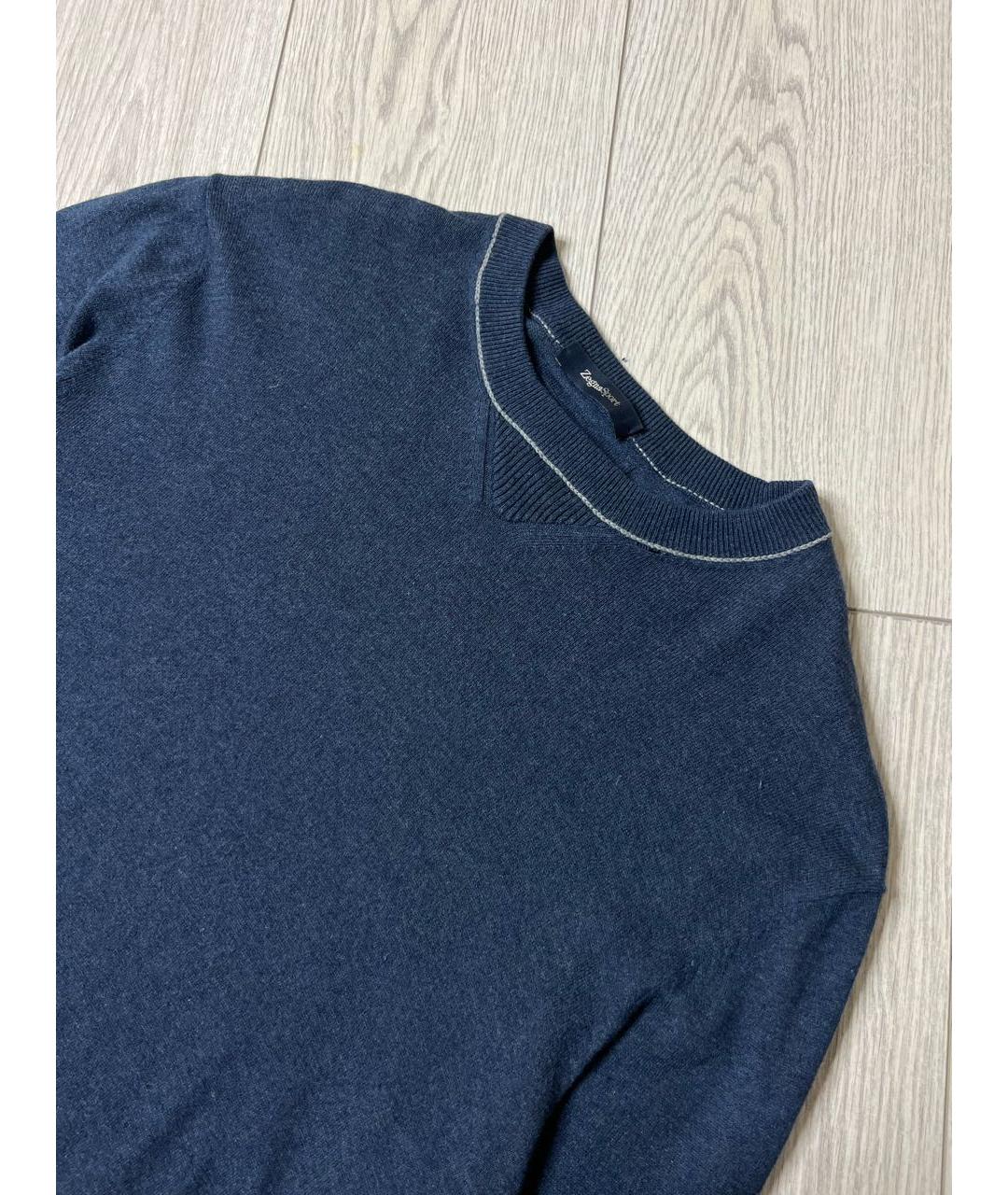 ZEGNA SPORT Темно-синий кашемировый джемпер / свитер, фото 3