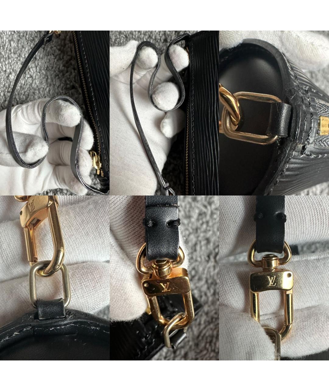 LOUIS VUITTON Черная сумка с короткими ручками, фото 5