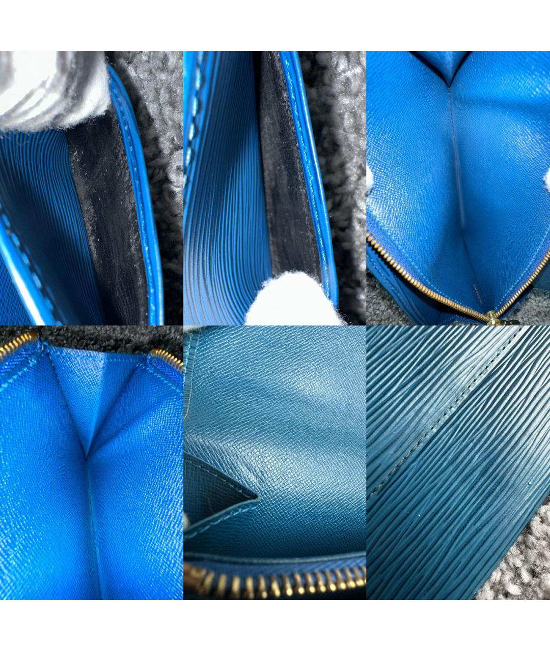 LOUIS VUITTON PRE-OWNED Синий кожаный кошелек, фото 6