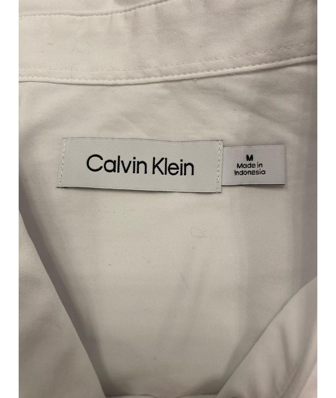 CALVIN KLEIN Белая хлопковая классическая рубашка, фото 3