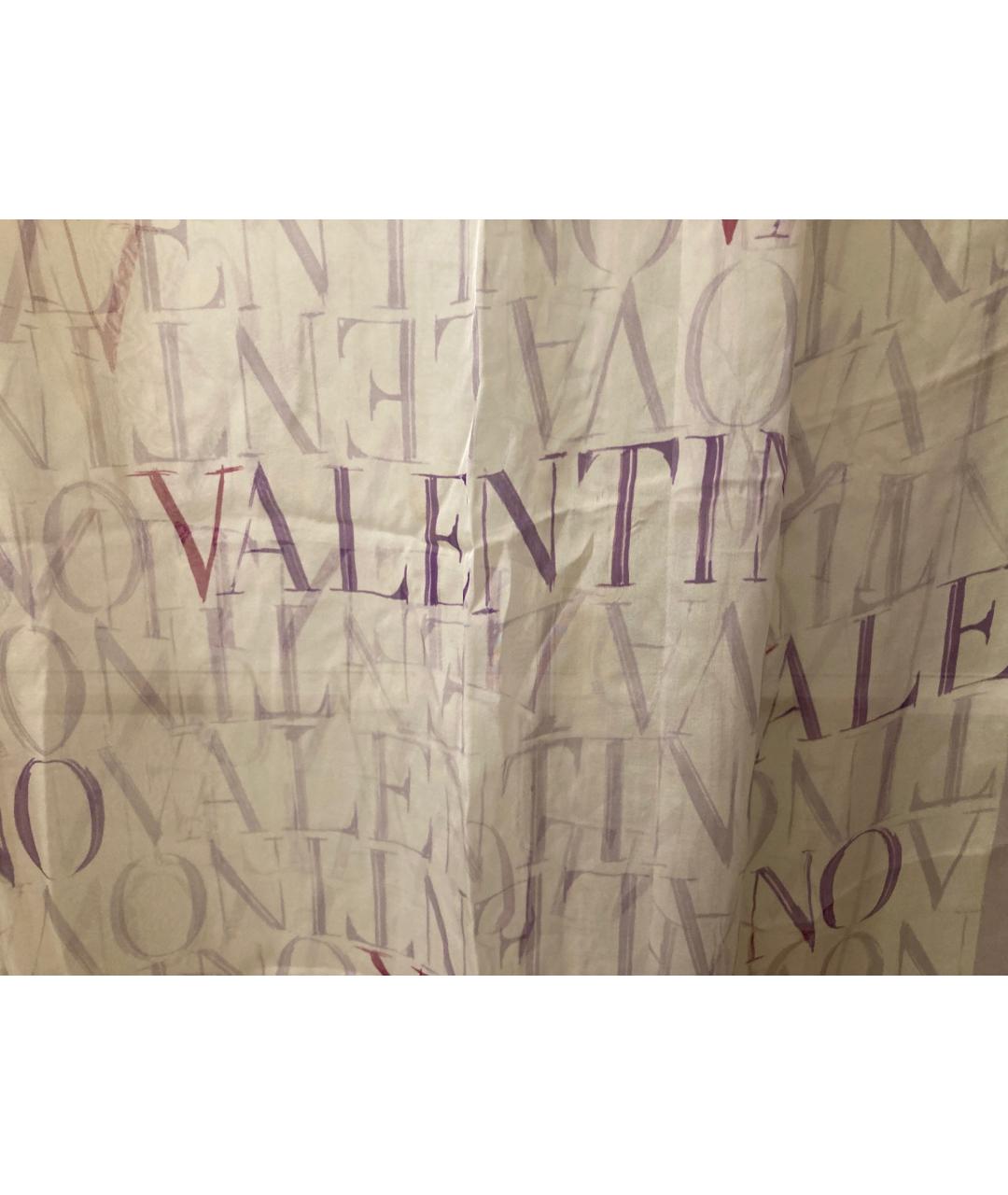 VALENTINO Фиолетовый шелковый платок, фото 4