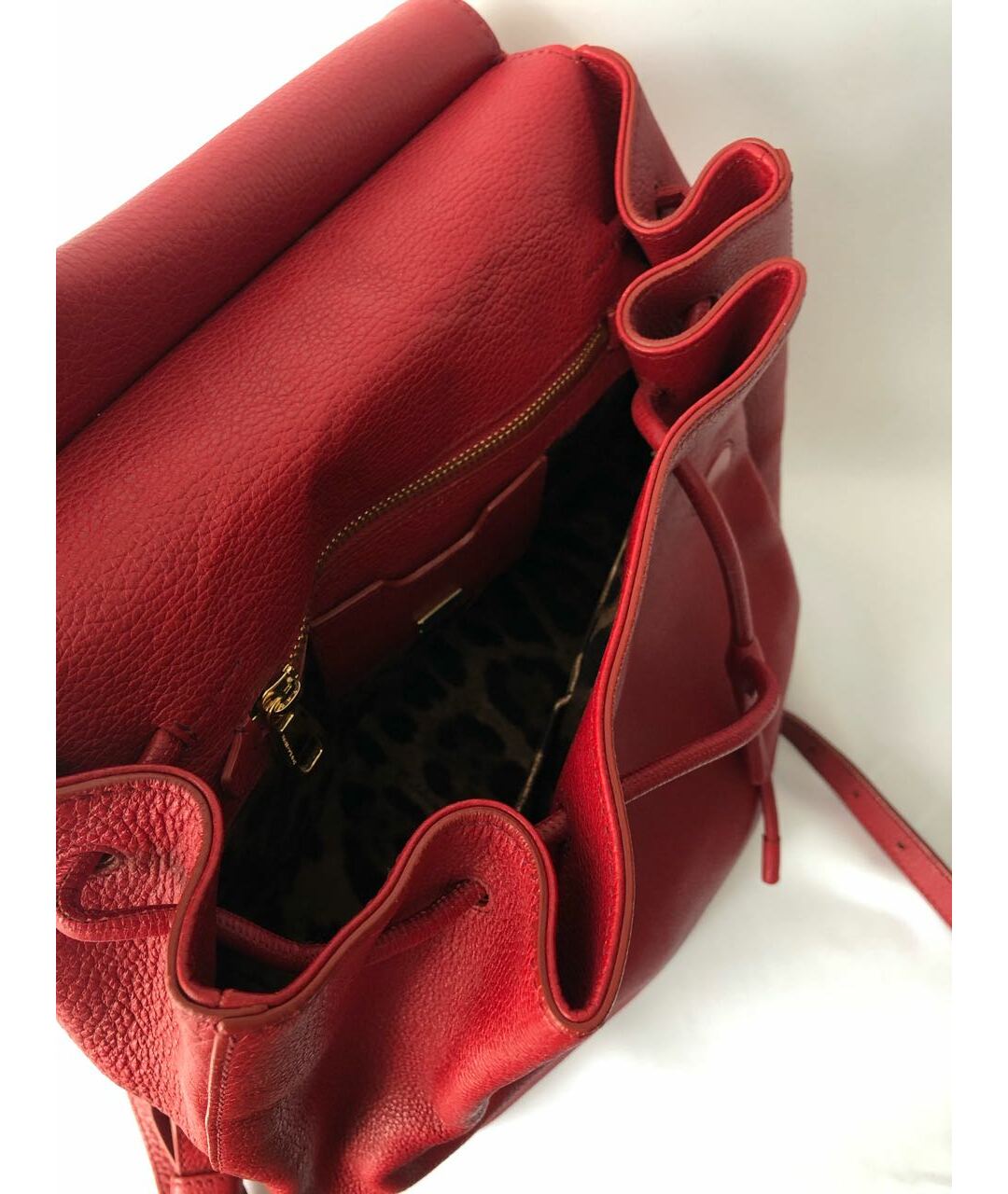 DOLCE&GABBANA Красный кожаный рюкзак, фото 4