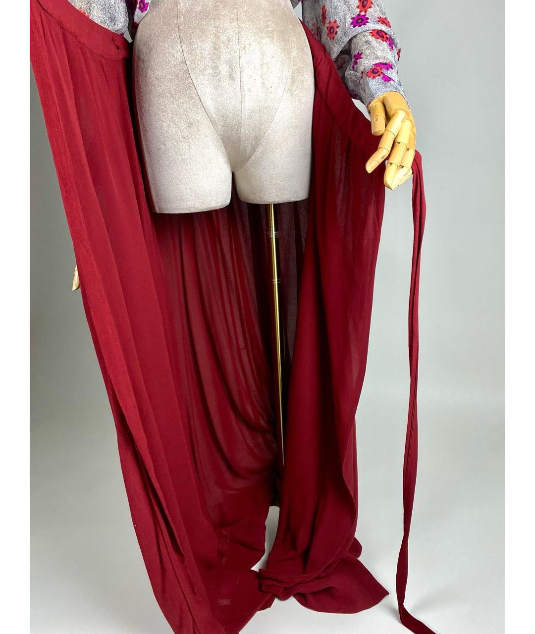 ISABEL MARANT ETOILE Бордовая вискозная юбка макси, фото 8