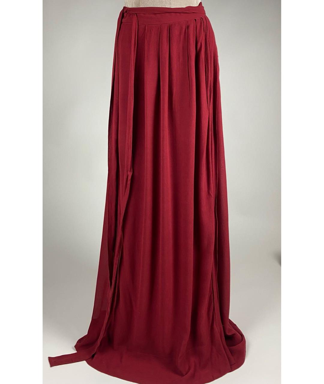 ISABEL MARANT ETOILE Бордовая вискозная юбка макси, фото 9