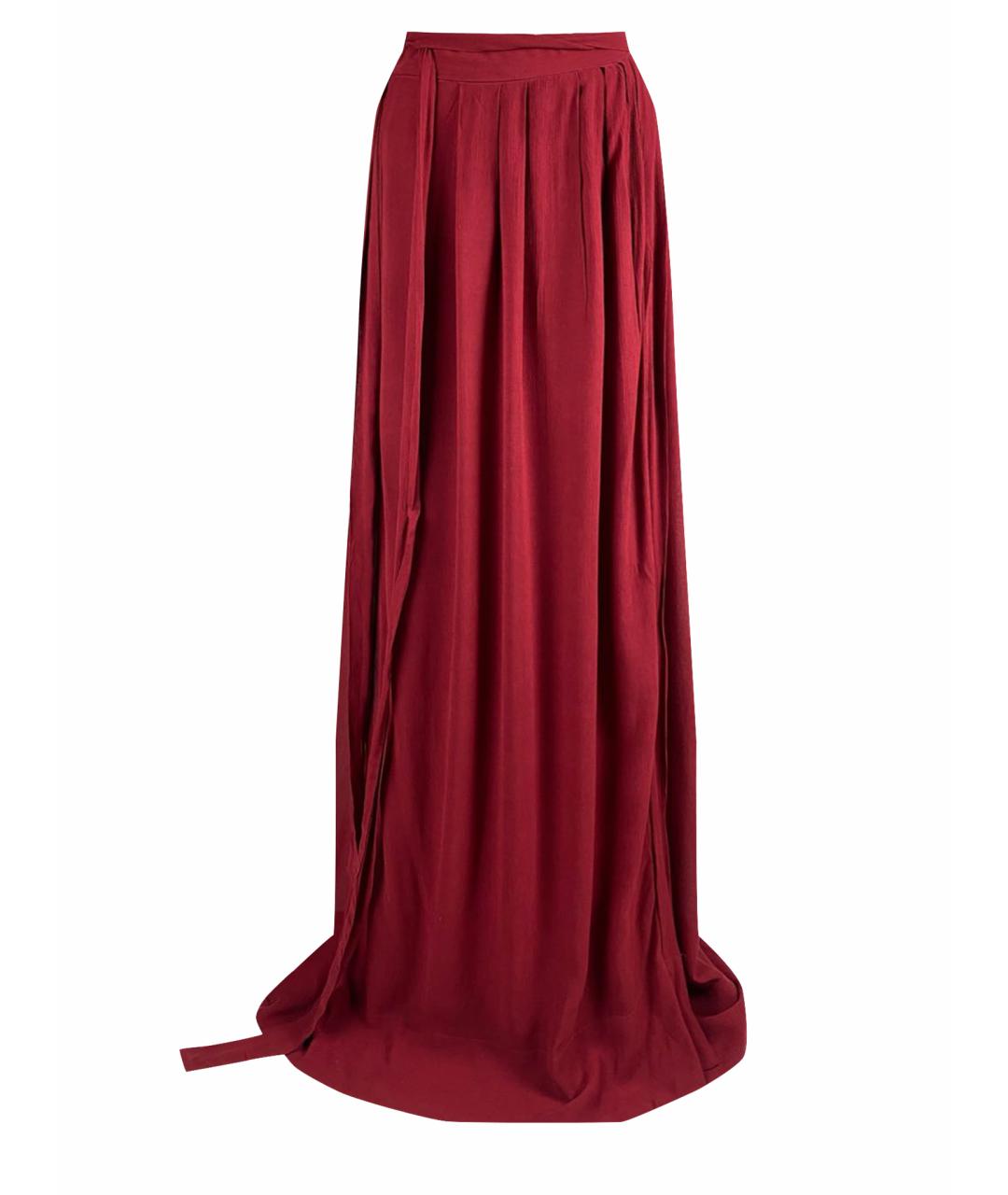 ISABEL MARANT ETOILE Бордовая вискозная юбка макси, фото 1