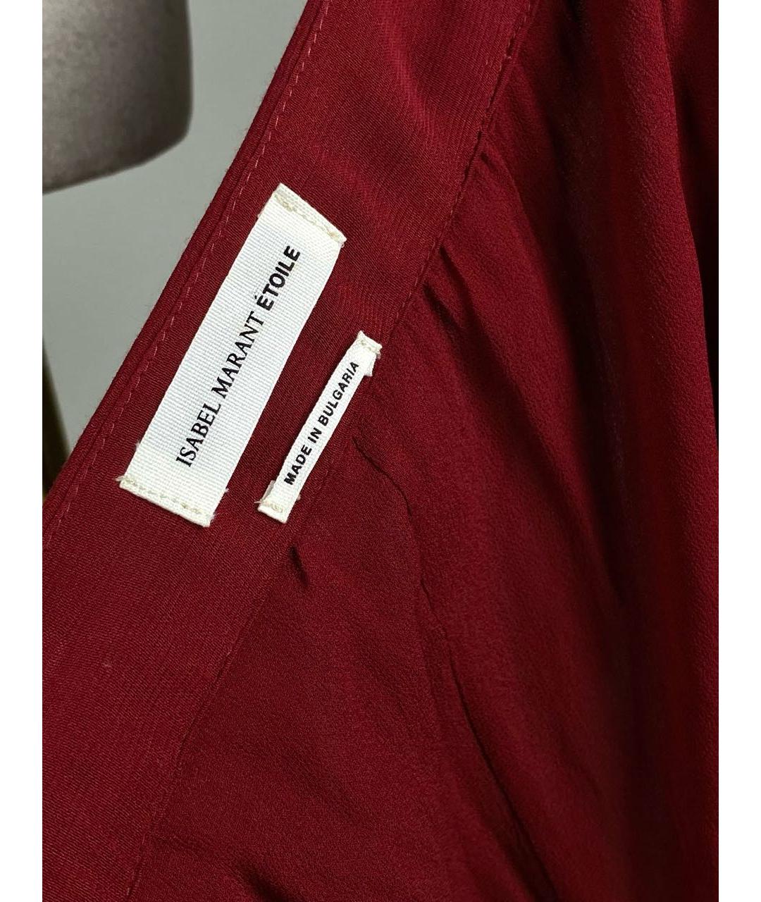 ISABEL MARANT ETOILE Бордовая вискозная юбка макси, фото 3