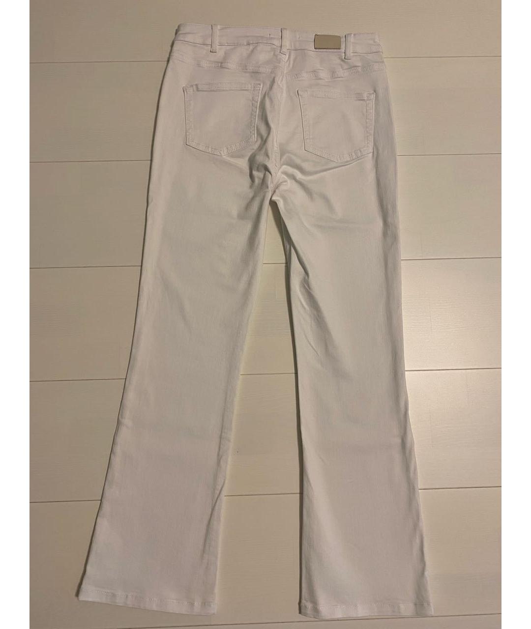 MAJE Белые хлопко-эластановые джинсы клеш, фото 2