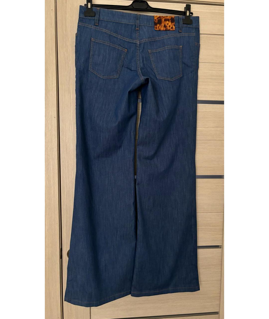 GUCCI Синие хлопко-эластановые джинсы клеш, фото 2