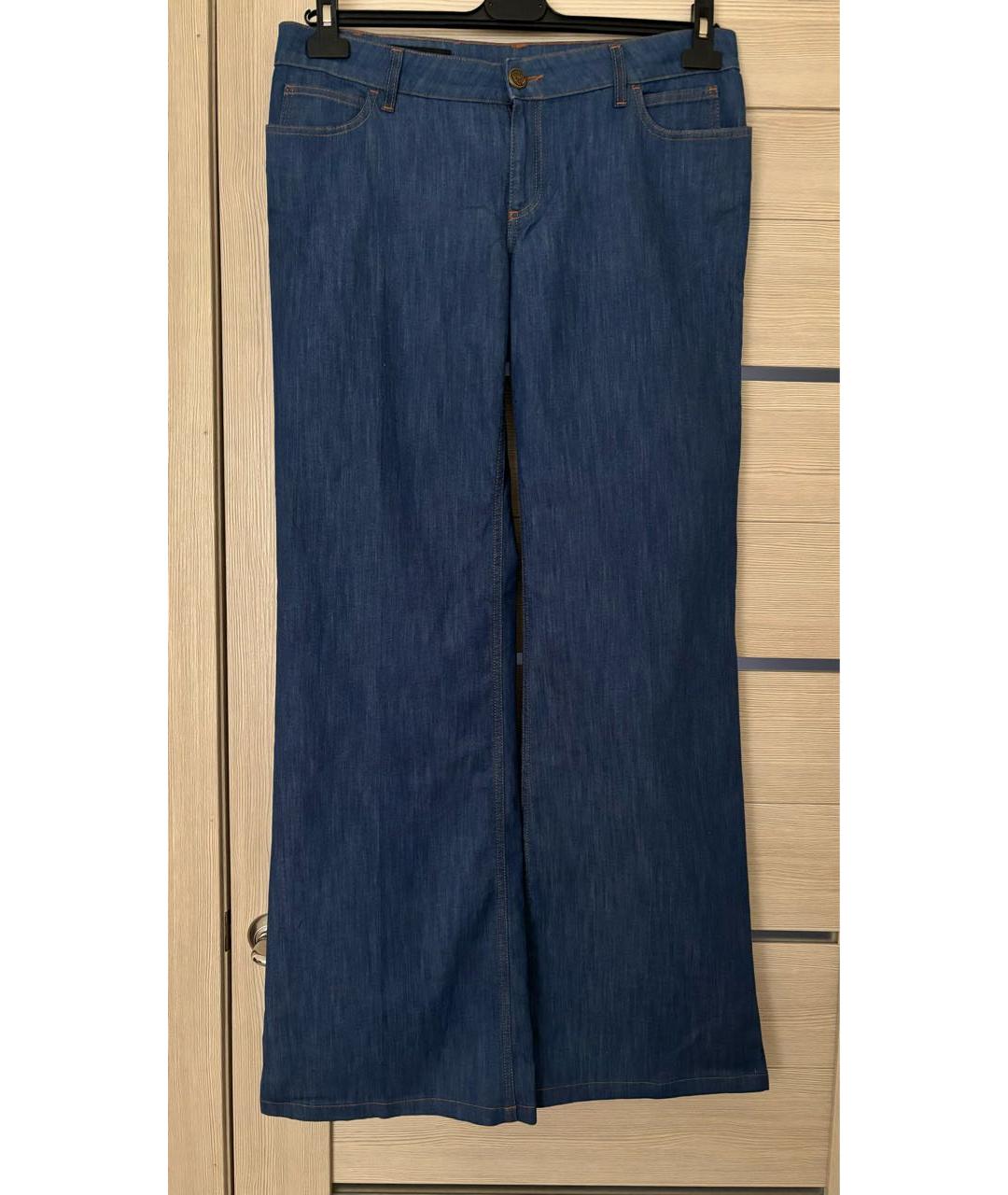 GUCCI Синие хлопко-эластановые джинсы клеш, фото 9
