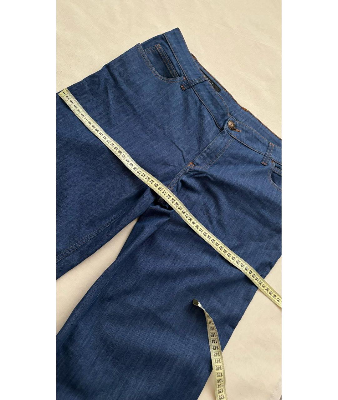 GUCCI Синие хлопко-эластановые джинсы клеш, фото 8