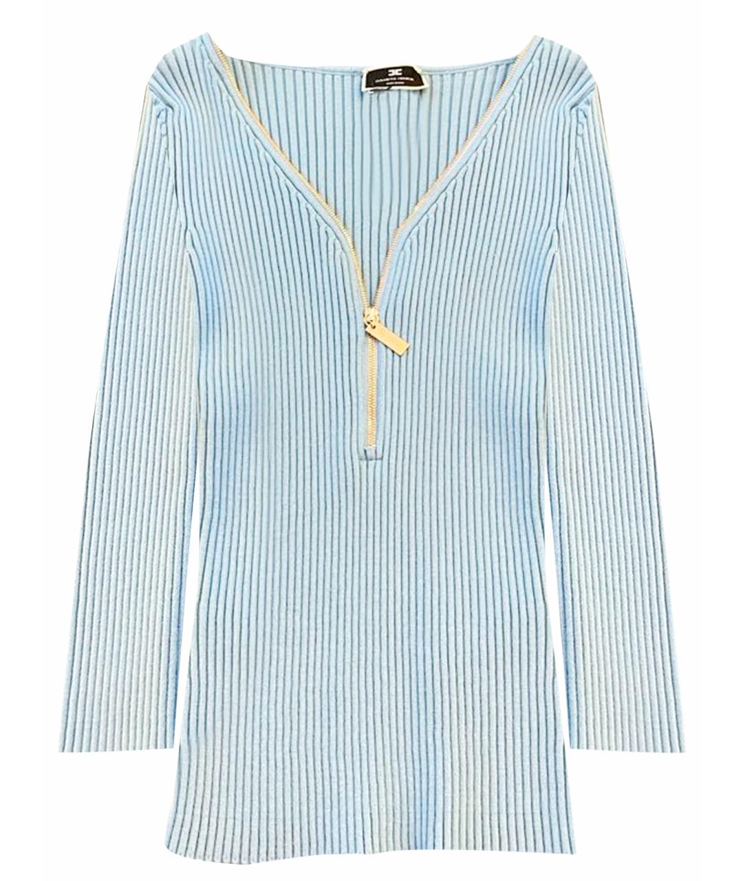 ELISABETTA FRANCHI Голубой вискозный джемпер / свитер, фото 1