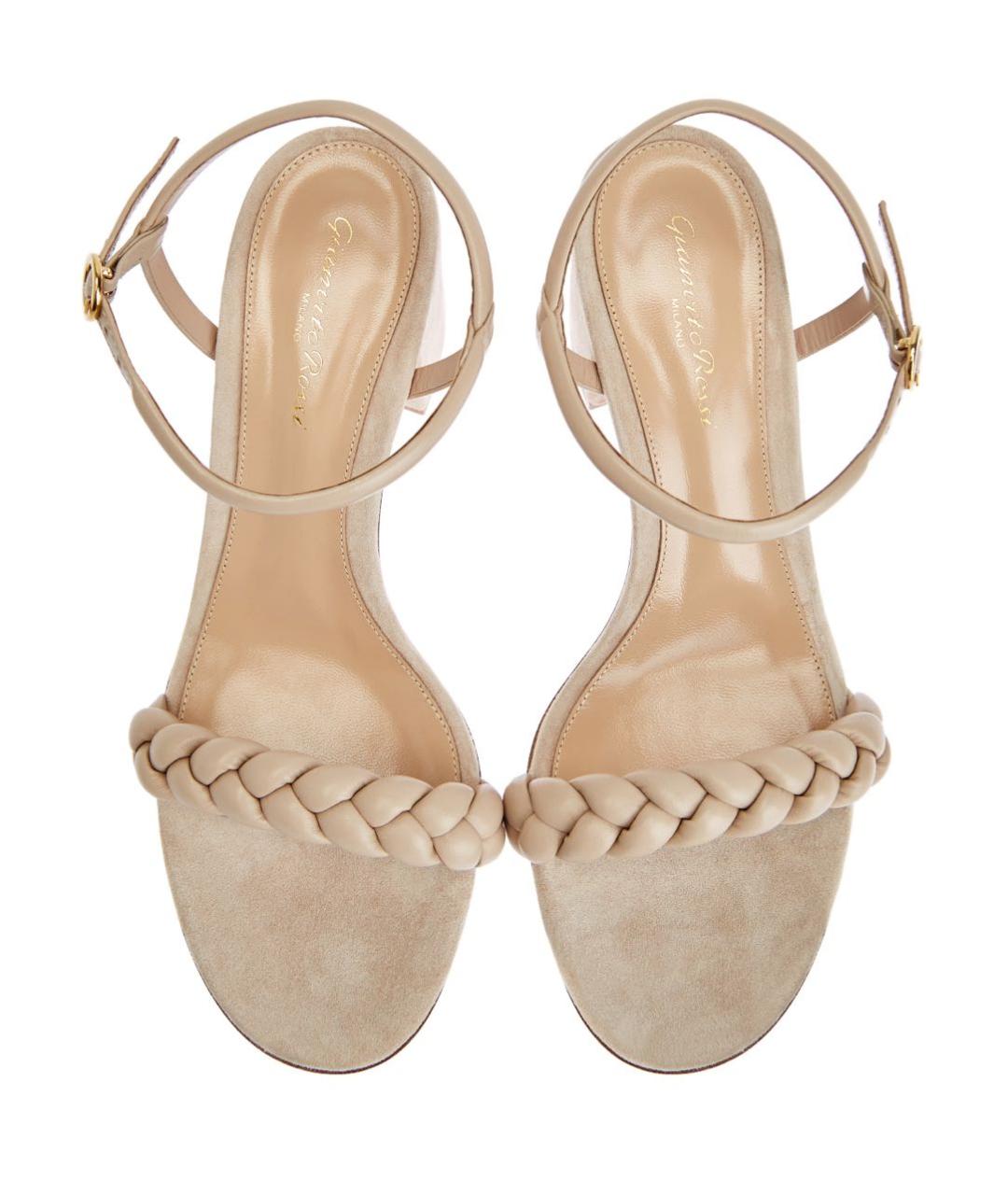 GIANVITO ROSSI Бежевые босоножки, фото 2