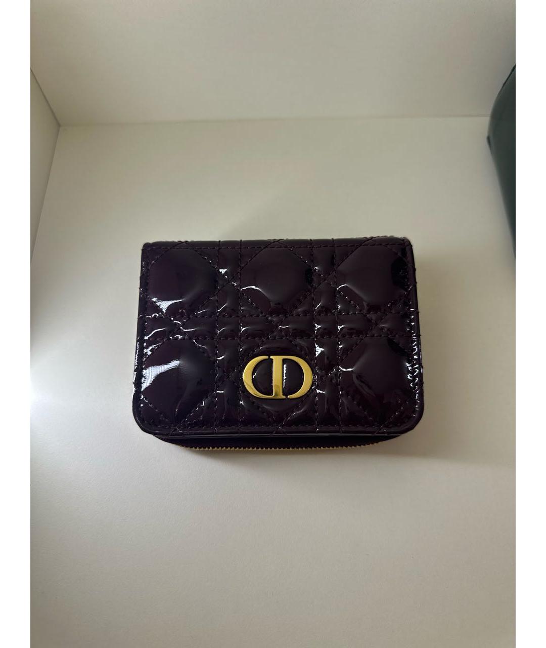 CHRISTIAN DIOR PRE-OWNED Бордовый кошелек из лакированной кожи, фото 8