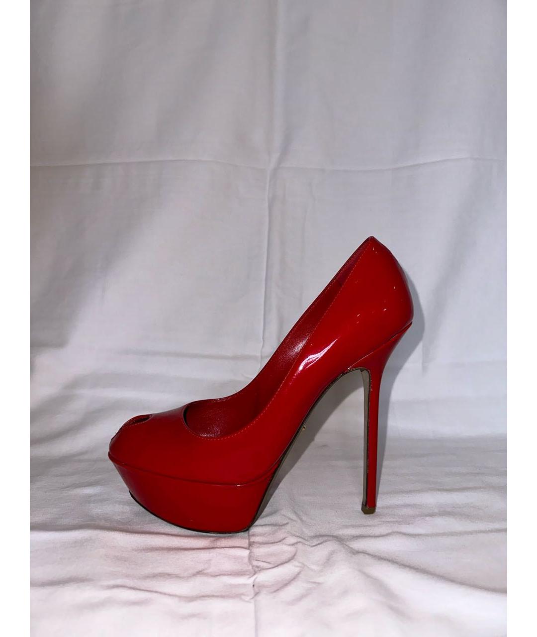 SERGIO ROSSI Красные туфли из лакированной кожи, фото 5
