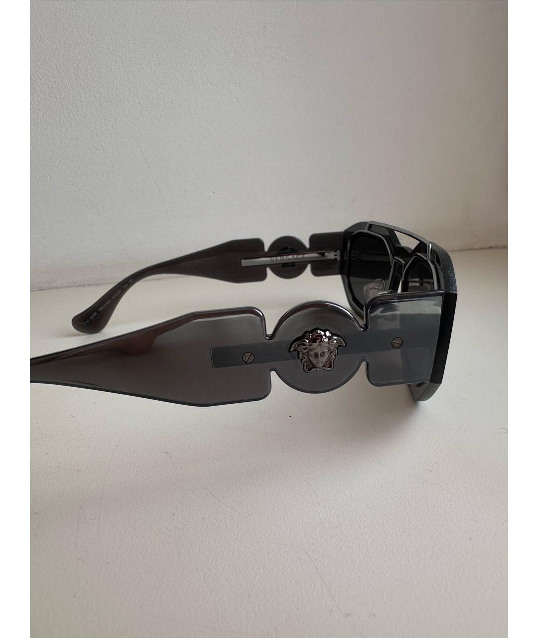 VERSACE Серебряные металлические солнцезащитные очки, фото 7