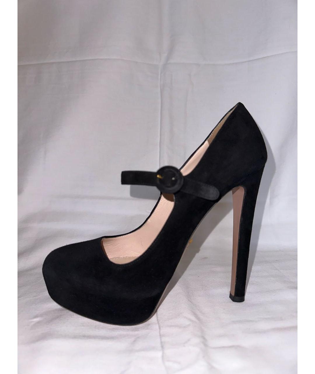 PRADA Черные замшевые туфли, фото 5