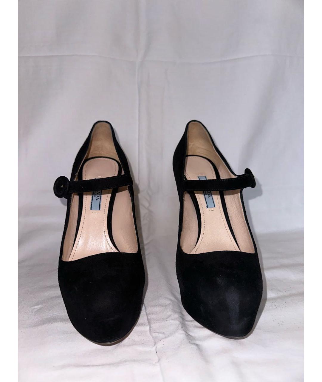 PRADA Черные замшевые туфли, фото 2