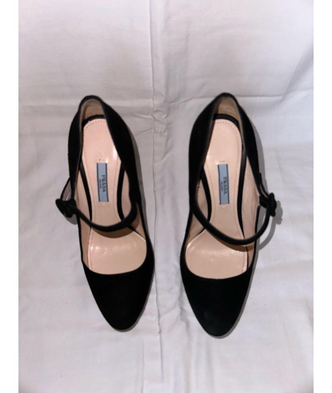 PRADA Черные замшевые туфли, фото 3