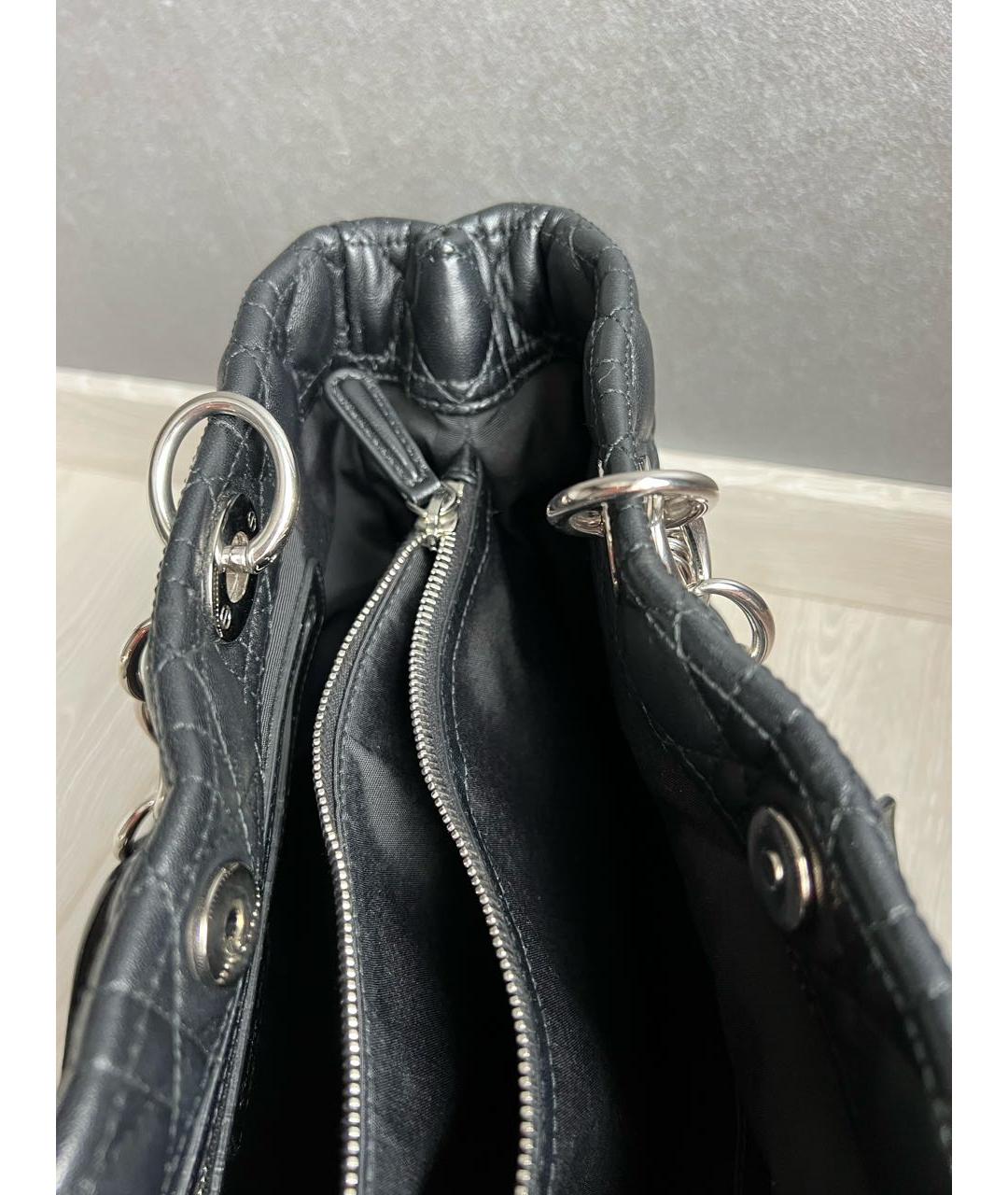 CHRISTIAN DIOR PRE-OWNED Черная кожаная сумка через плечо, фото 4