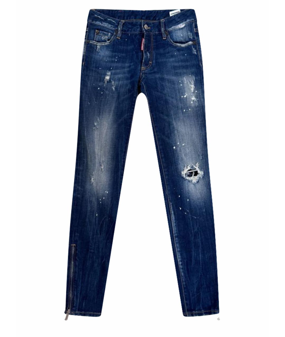 DSQUARED2 Темно-синие прямые джинсы, фото 1